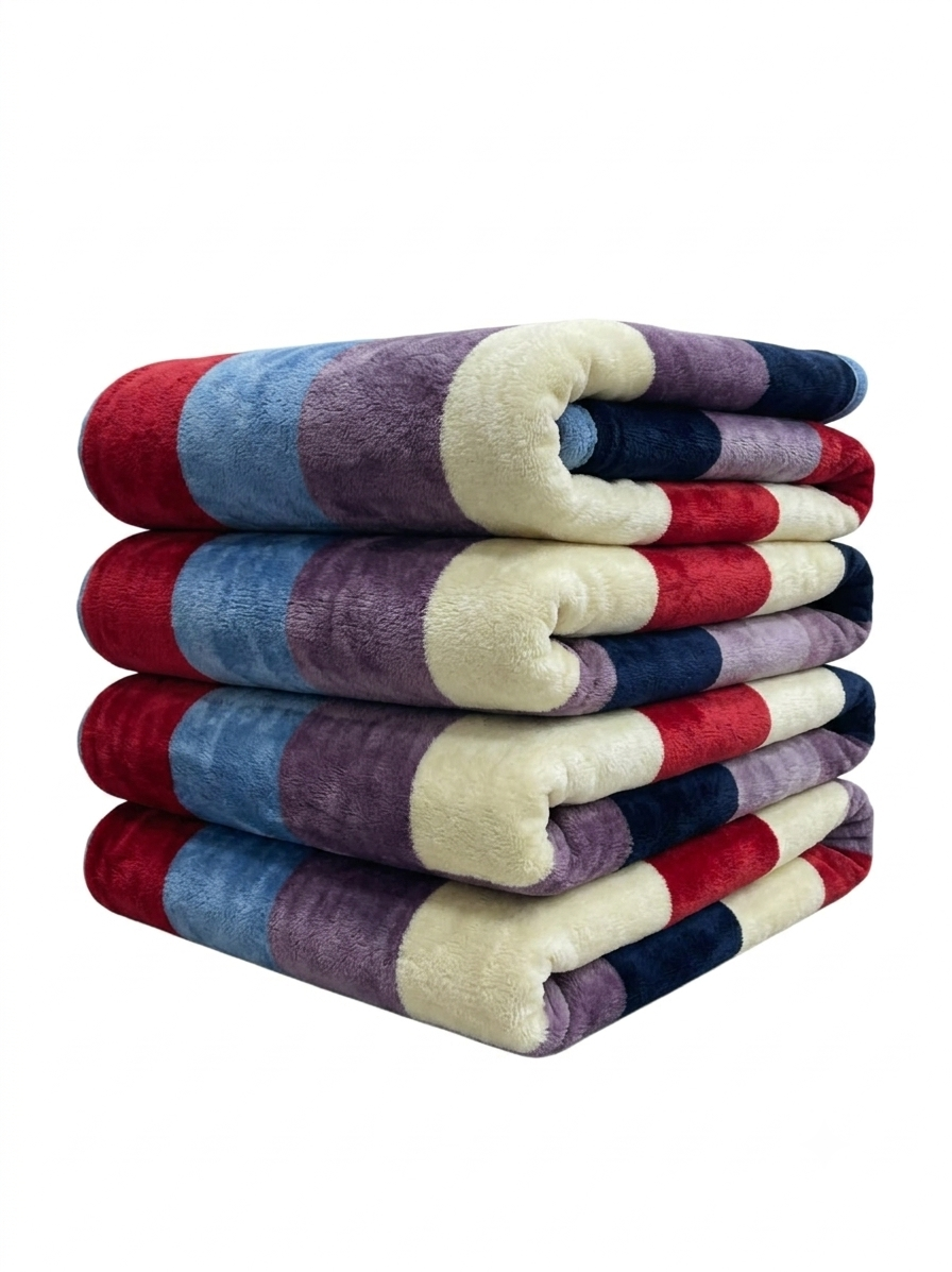 Popular Blanket Multicolor Rugby Stripe