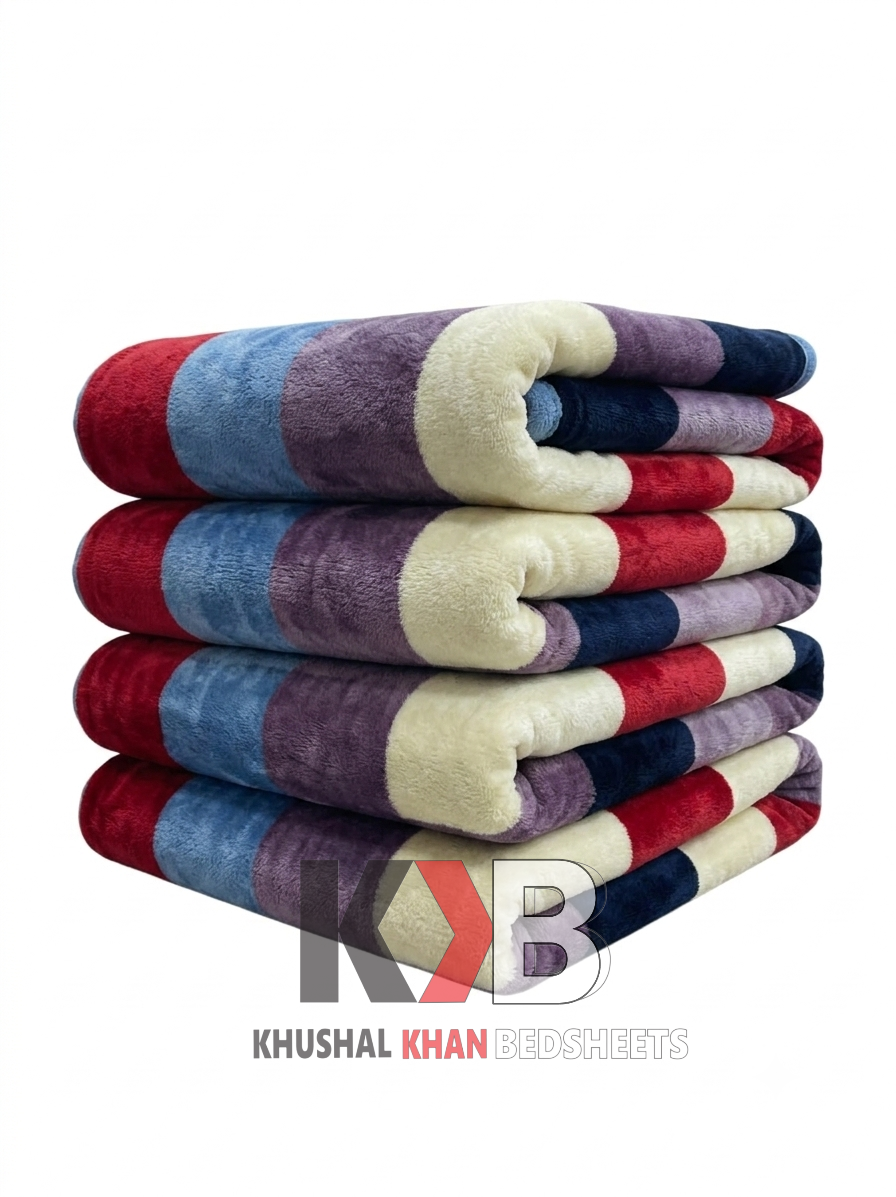 Popular Blanket Multicolor Rugby Stripe
