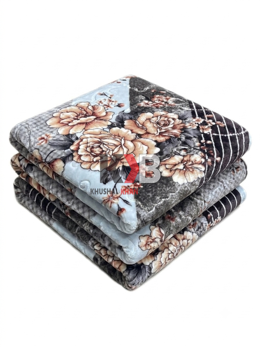 Flannel Fleece Blanket – Beige Rose