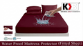 SlateCover Fitted Sheet – Waterproof Mattress Protector – Maroon