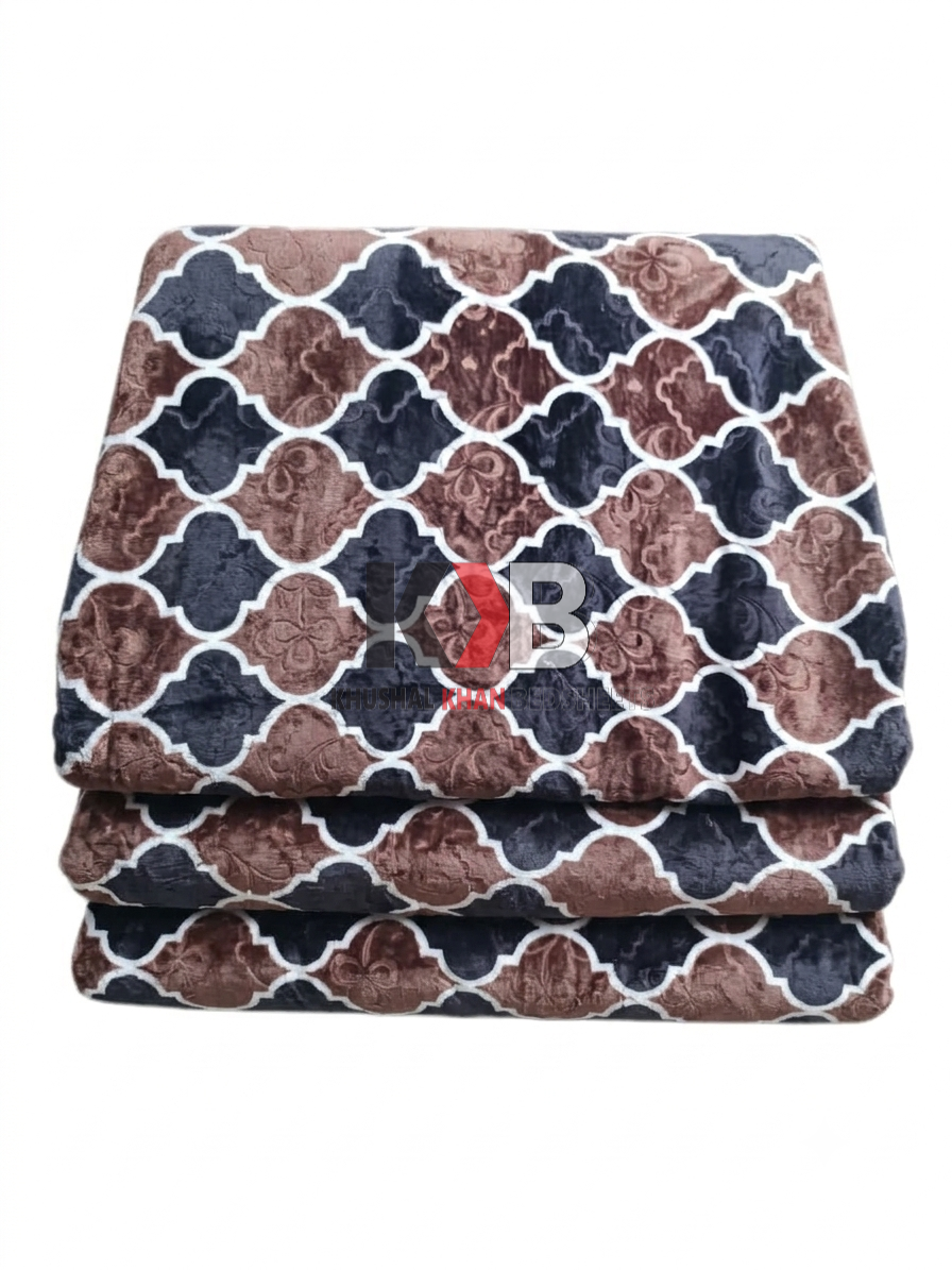 Flannel Fleece Blanket – Coffee Trellis