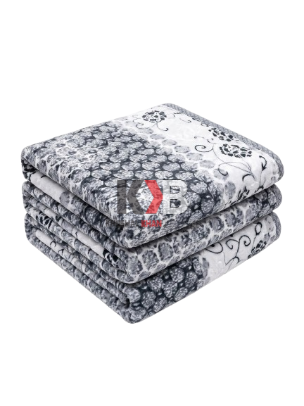 Flannel Fleece Blanket – Grey Mosaic