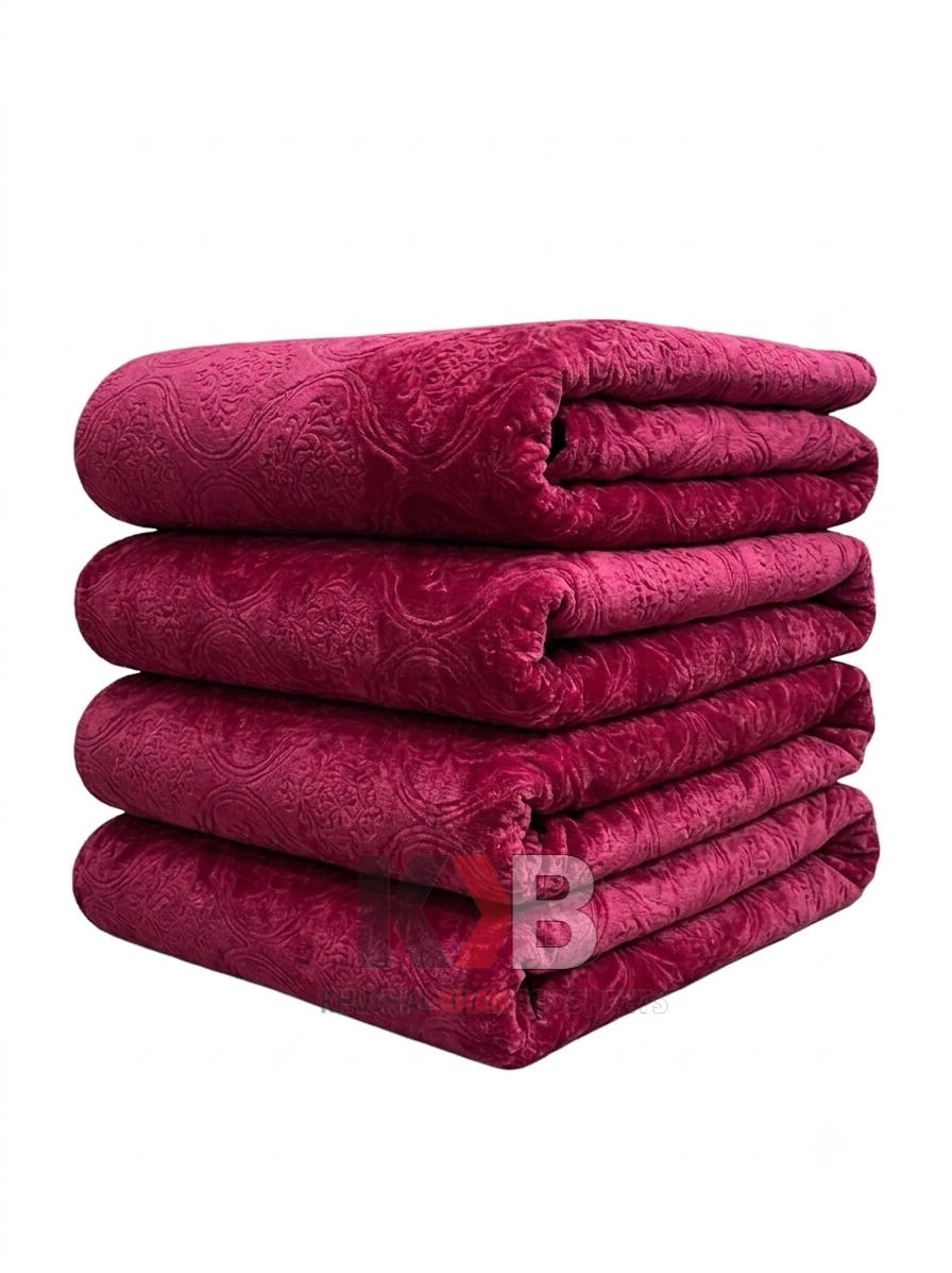 Embossed DBL Rani Pink