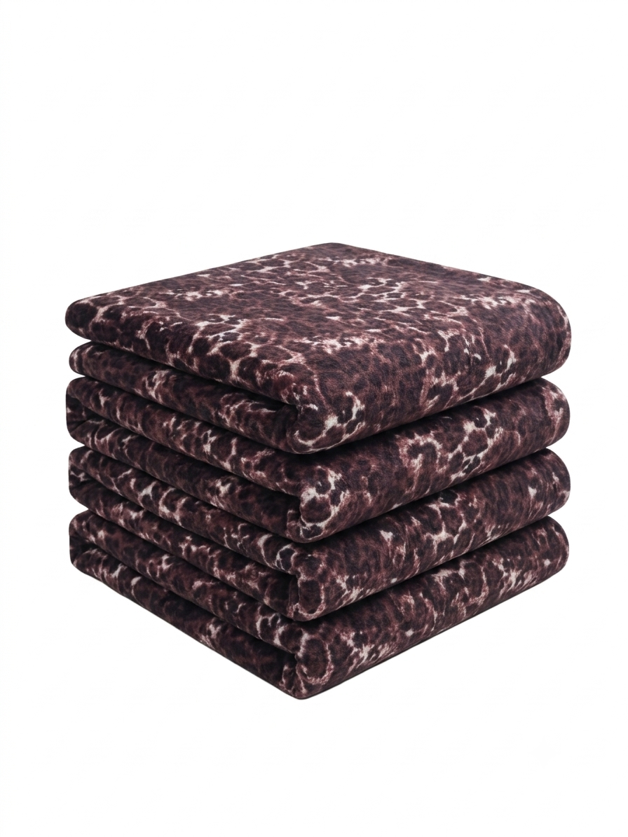 Popular Blanket Maroon Brown Animal Skin Print