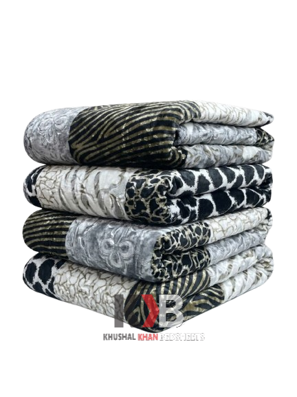 Flannel Fleece Blanket – Black-White