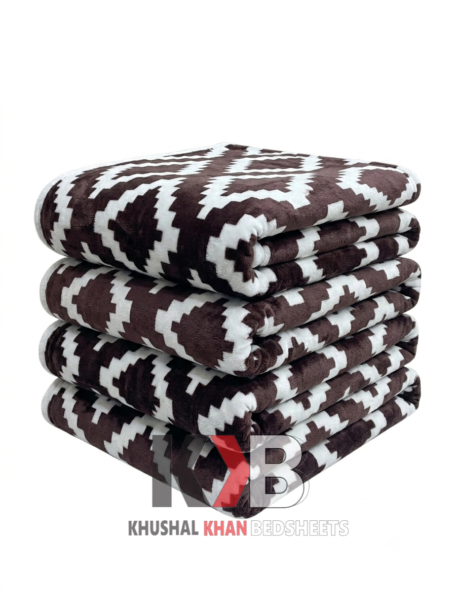 Popular Blanket Brown & White Aztec Diamond