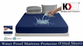 SlateCover Fitted Sheet – Waterproof Mattress Protector – Navy Blue