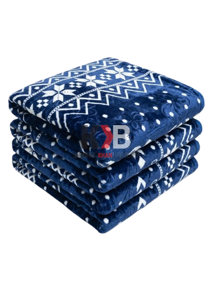 Flannel Fleece Blanket – Navy Snowflake