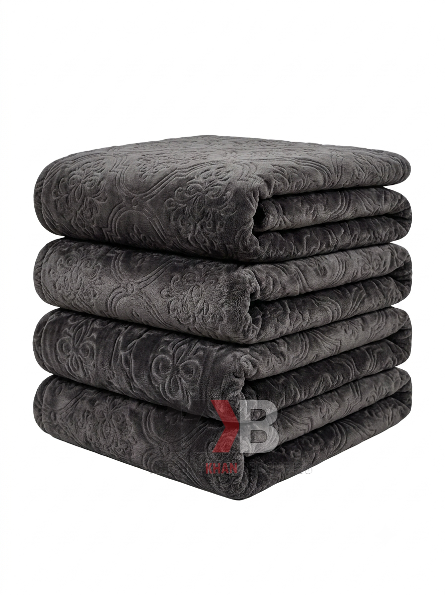 Embossed DBL Charcoal Brown