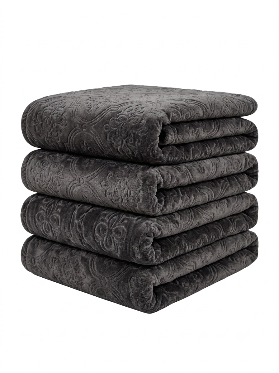 Embossed DBL Charcoal Brown