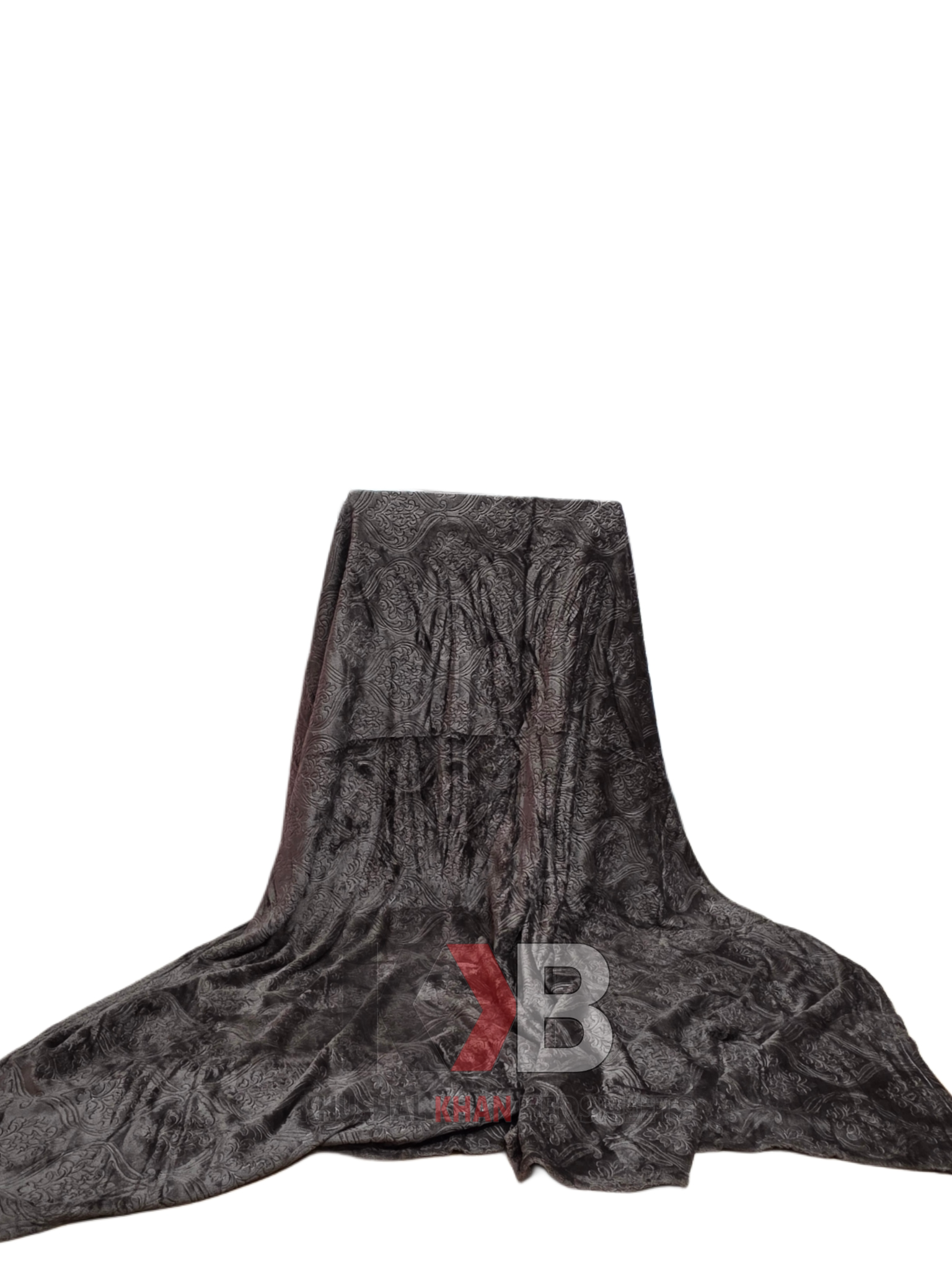 Embossed DBL Charcoal Brown