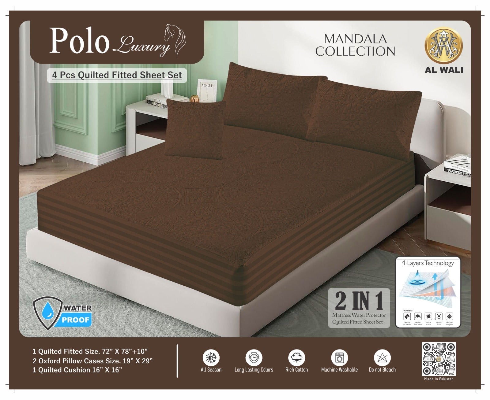 Polo Bedsheet (Fitted Sheet)