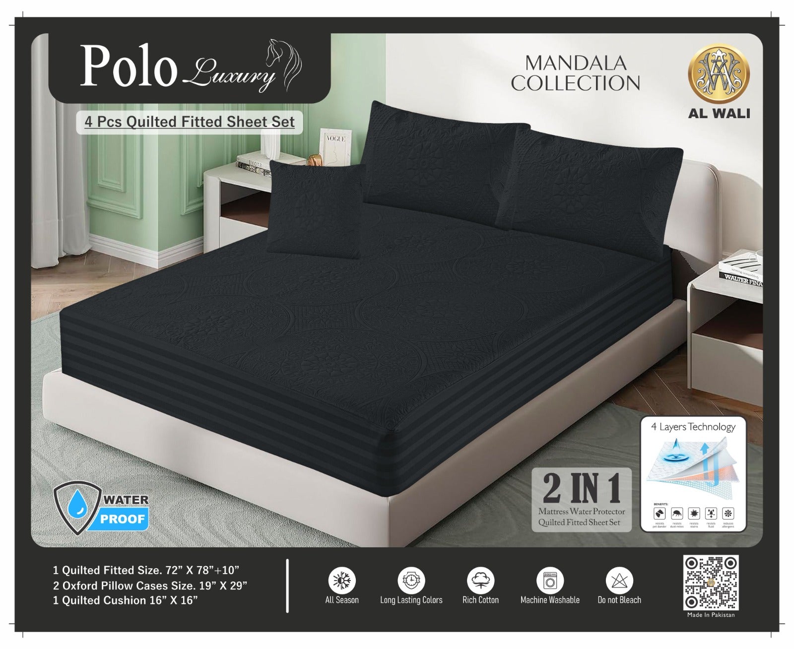 Polo Bedsheet (Fitted Sheet)