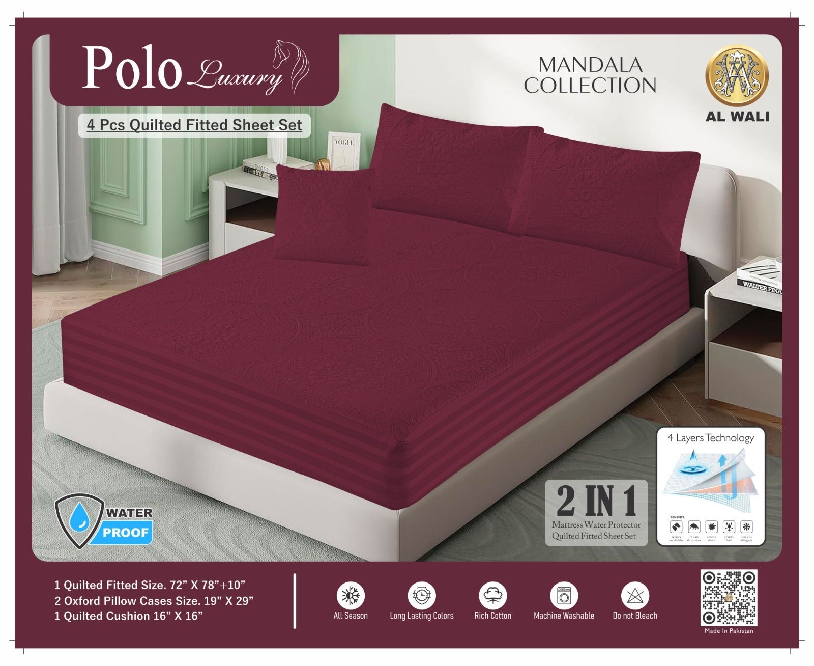 Polo Bedsheet (Fitted Sheet)