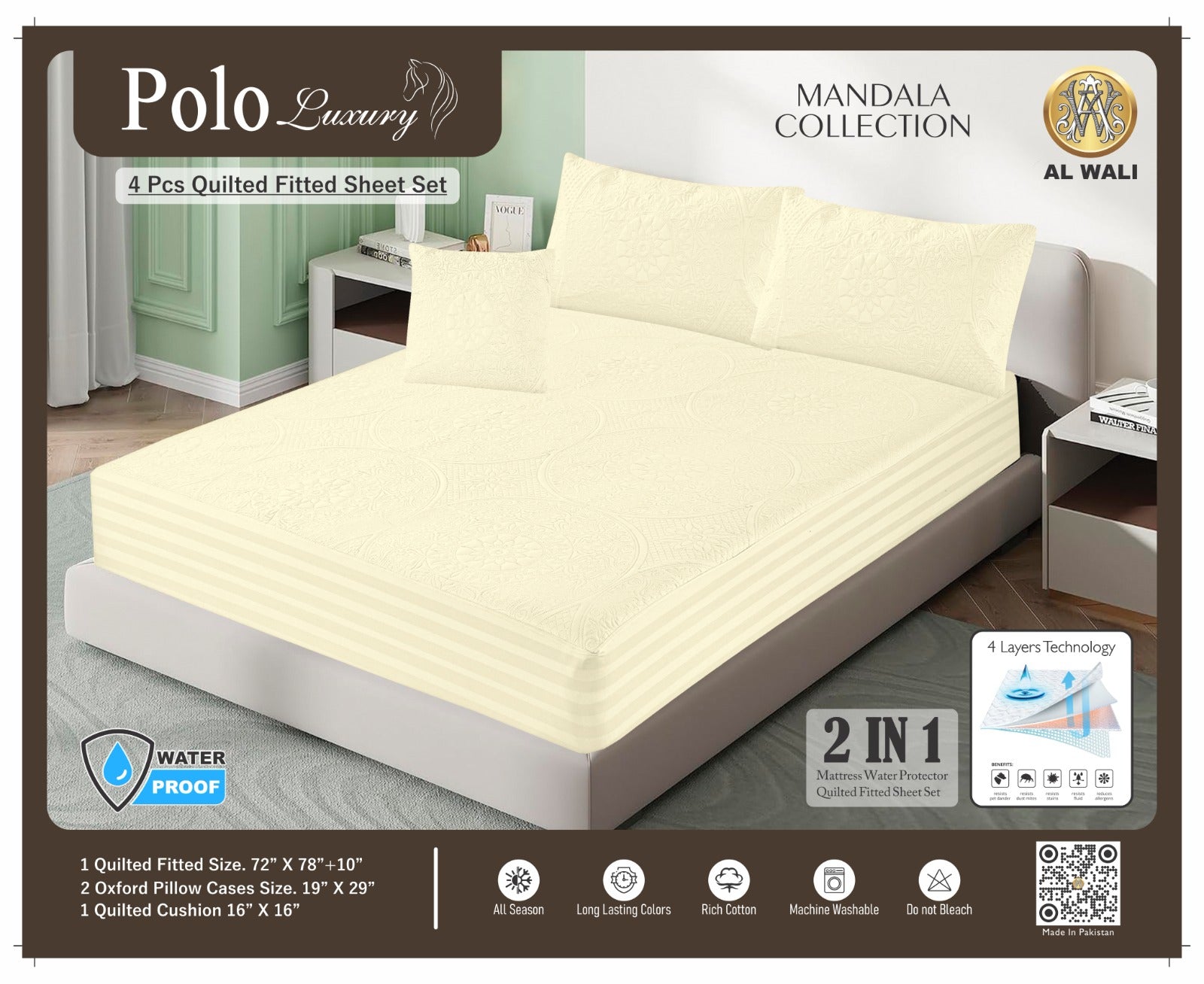 Polo Bedsheet (Fitted Sheet)