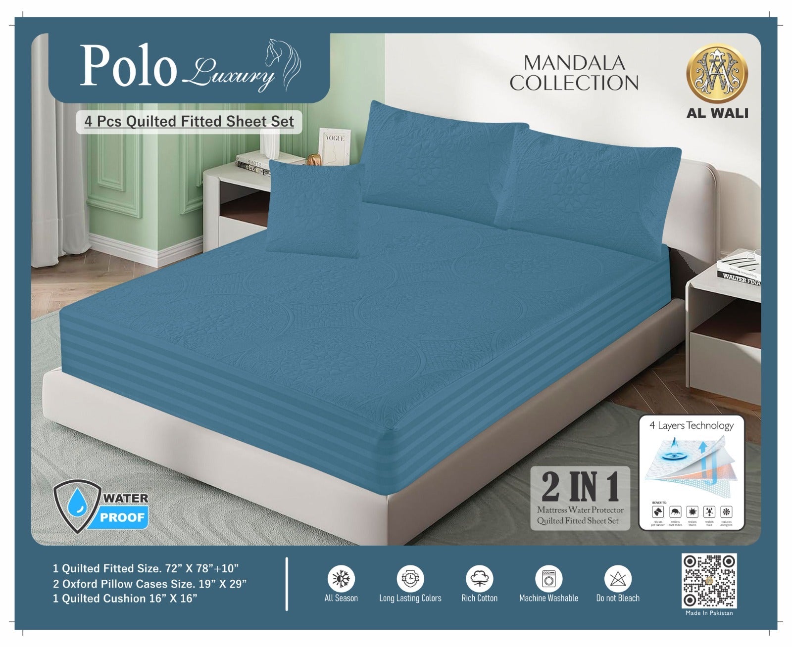 Polo Bedsheet (Fitted Sheet)