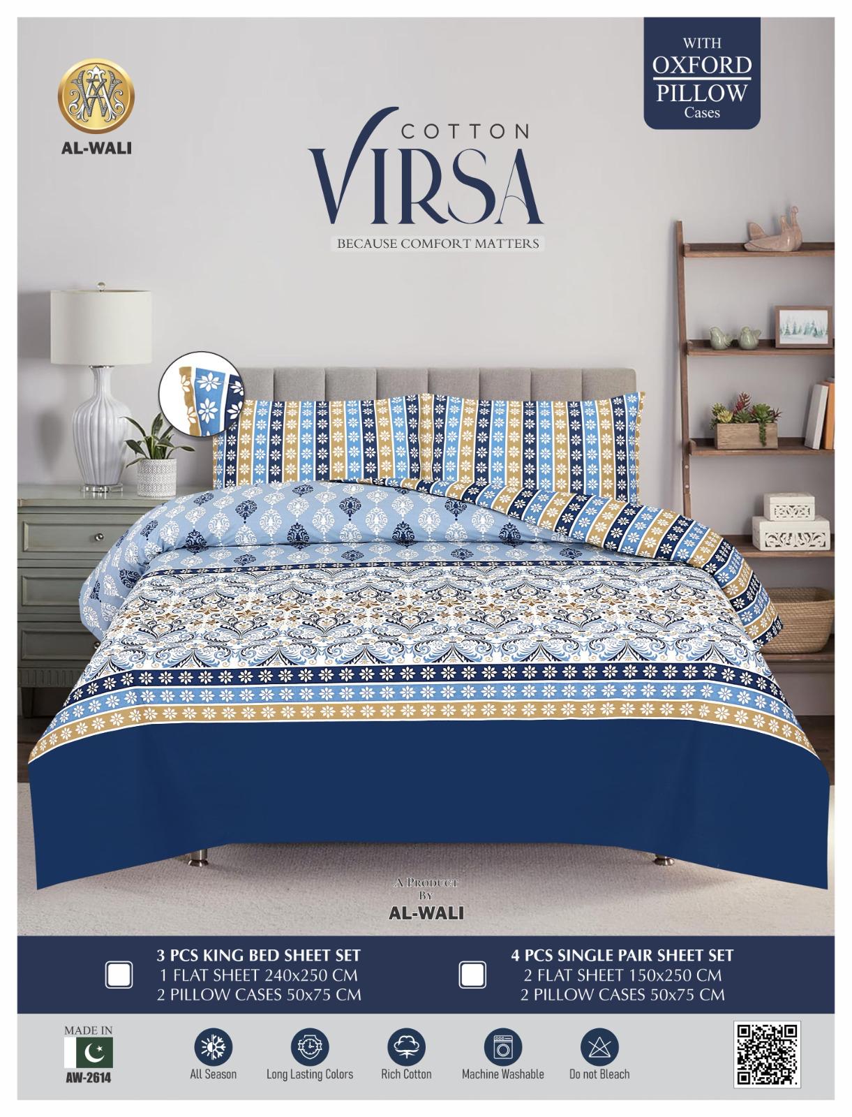 Virsa Bedsheet Cotton 3pcs