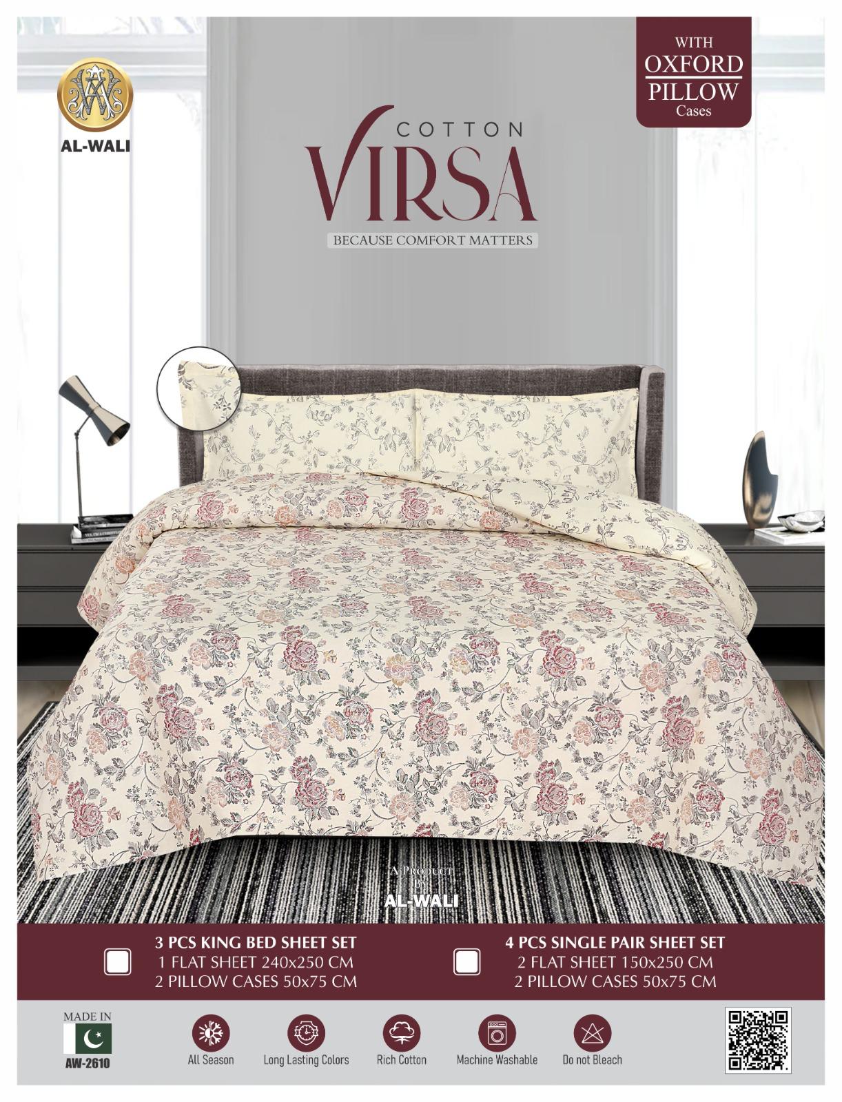 Virsa Bedsheet Cotton 3pcs