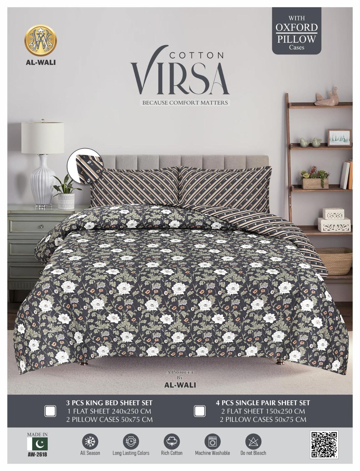 Virsa Bedsheet Cotton 3pcs