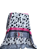 Flannel Fleece Blanket – Pink Leaf