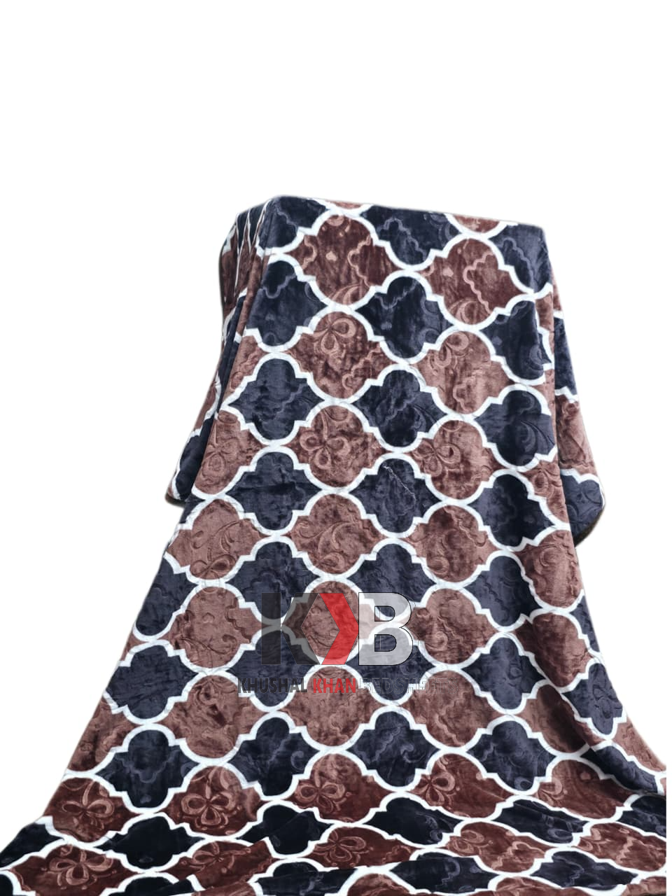 Flannel Fleece Blanket – Coffee Trellis