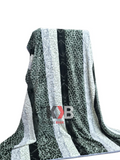 Flannel Fleece Blanket – Olive Stripe Mosaic