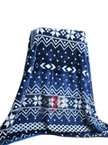 Flannel Fleece Blanket – Navy Snowflake