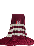 Popular Blanket Maroon & Cream Stripe