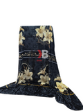 Popular Blanket Black & Gold Lily Floral