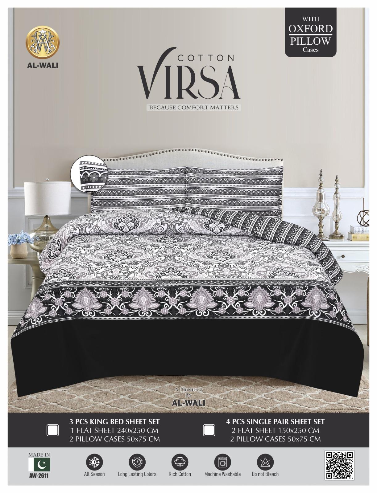 Virsa Bedsheet Cotton 3pcs