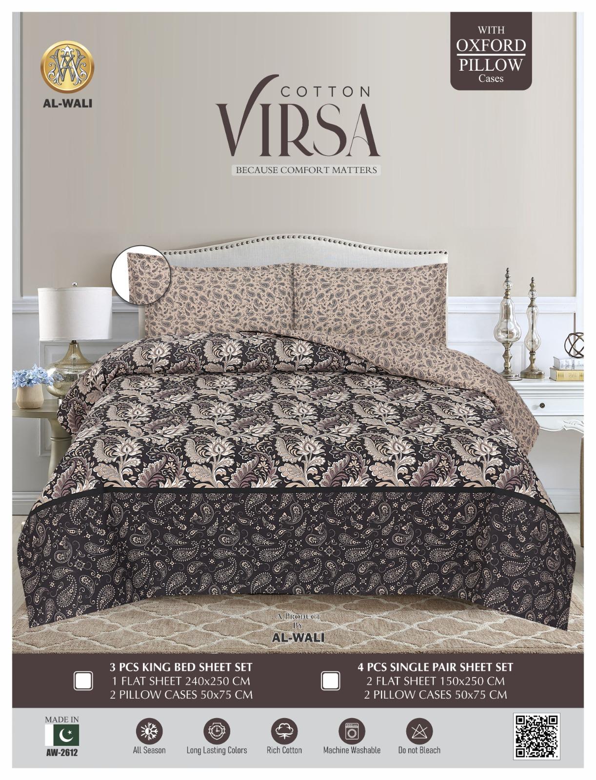 Virsa Bedsheet Cotton 3pcs