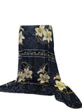 Popular Blanket Black & Gold Lily Floral