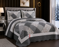 Rally Quilted Bedsheet - Charcoal Grey