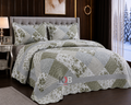 Rally Quilted Bedsheet - Olive Green