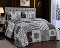 Rally Quilted Bedsheet - Grey Multi