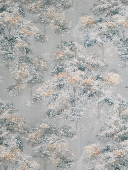 Pair of Digital Printed Curtains Green Shaded